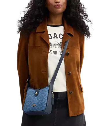 Coach Hadley Mini Crossbody Bag In Signature Denim Indigo