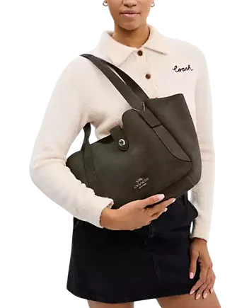 Coach Hadley Turnlock Tote Bag  Army Green