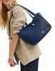 Coach Hadley Turnlock Tote Bag Deep Blue