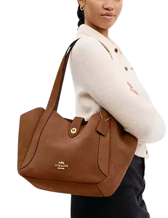 Coach Hadley Turnlock Tote Bag Sienna