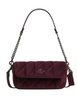 Coach Hailey Flap Bag In Organic Cotton With Quilting Burgundy