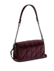 Coach Hailey Flap Bag In Organic Cotton With Quilting Burgundy