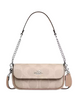 Coach Hailey Flap Bag In Signature Canvas Sand Taupe