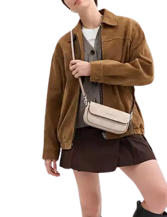 Coach Hailey Flap Bag In Signature Canvas Sand Taupe