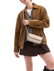 Coach Hailey Flap Bag In Signature Canvas Sand Taupe