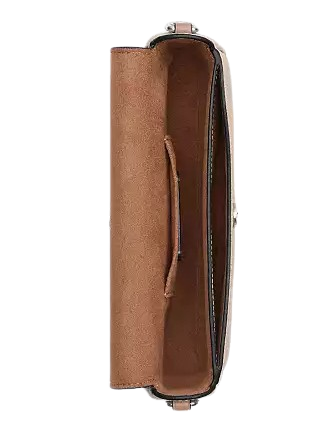 Coach Hailey Flap Bag In Signature Canvas Sand Taupe