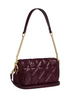 Coach Hailey Flap Bag With Quilting Deep WIne