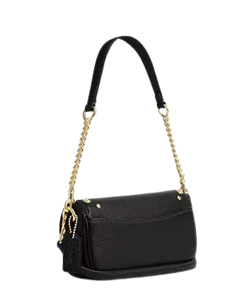 Coach Hailey Flap Bag With Rivets Black