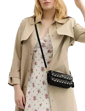 Coach Hailey Flap Bag With Rivets Black