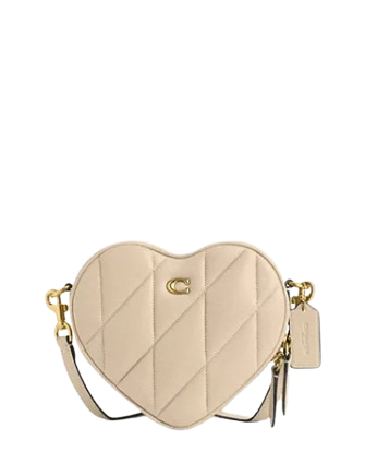 Coach Heart Crossbody Bag With Quilting Ivory