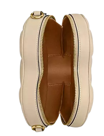 Coach Heart Crossbody Bag With Quilting Ivory