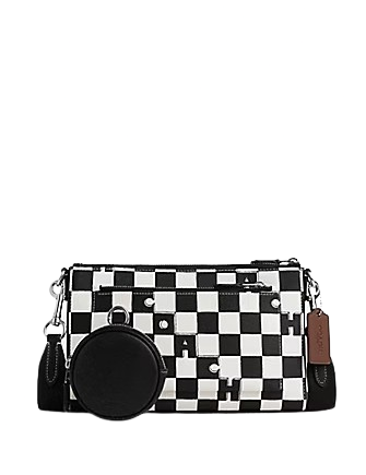 Coach Holden Crossbody With Checkerboard Print Black Chalk