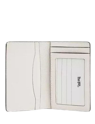Coach Id Card Wallet With Varsity Motif Chalk Black 