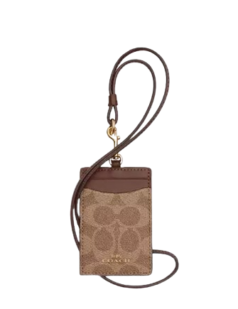 Coach Id Lanyard In Signature Canvas