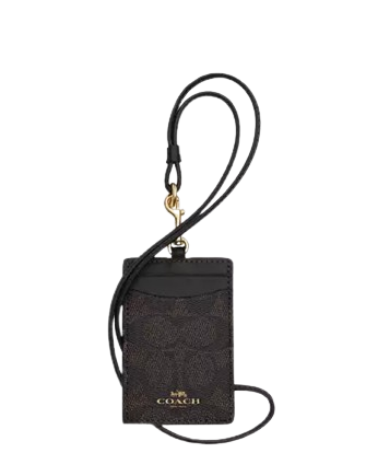 Coach Id Lanyard In Signature Canvas