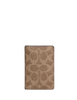 Coach Id Wallet In Signature Canvas Tan Black