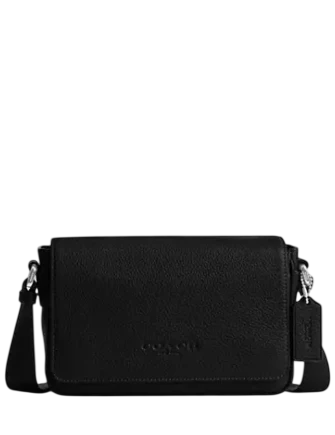 Coach Jack Small Flap Crossbody Bag Black