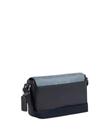 Coach Jack Small Flap Crossbody Bag In Ombre Signature Canvas Blue