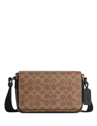 Coach Jack Small Flap Crossbody Bag In Signature Canvas