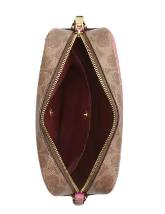 Coach Jamie Camera Bag In Signature Canvas Pink Tan