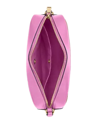 Coach Jamie Camera Bag In Signature Canvas Tan Fuschia