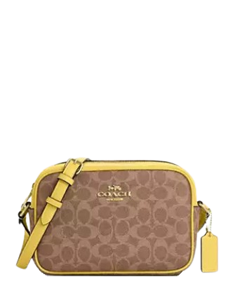 Coach Jamie Camera Bag In Signature Canvas Tan Yellow