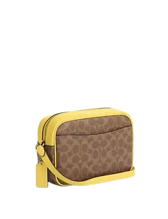 Coach Jamie Camera Bag In Signature Canvas Tan Yellow