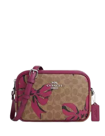 Mini camera bag in signature canvas with prairie rose print online