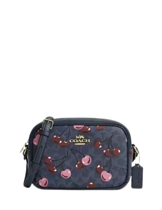 Coach Jamie Camera Bag In Signature Canvas With Cherry Print Denim 