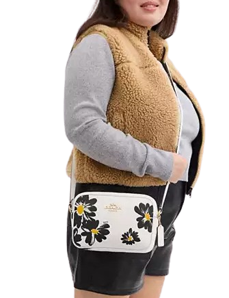 Coach Jamie Camera Bag With Floral Print Chalk
