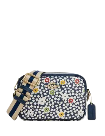 Coach Jamie Camera Bag With Floral Print Deep Blue