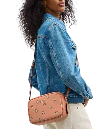Coach Jamie Camera Bag With Shell Print Coral Sunrise