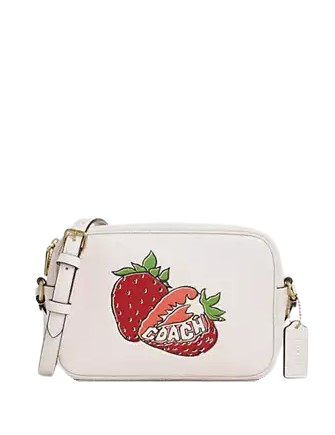 Coach Jamie Camera Bag With Strawberry Graphic Chalk
