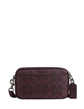 Coach Jayden Crossbody Bag In Signature Canvas Black Currant