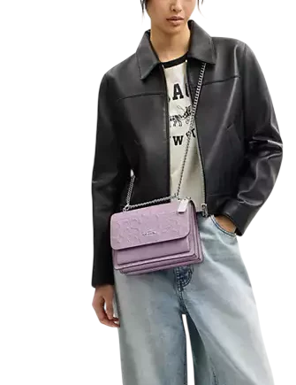 Coach Klare Crossbody Bag In Signature Leather Light Violet