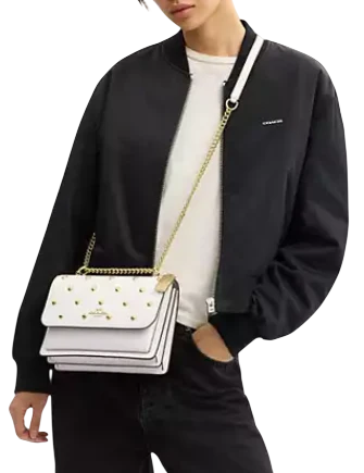 Coach Klare Crossbody Bag With Heart Rivets Chalk