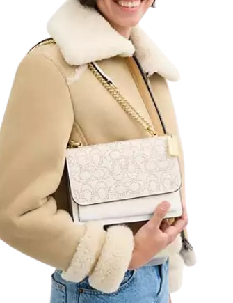 Coach Klare Crossbody Bag With Signature Rivets Chalk