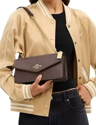 Coach Klare Envelope Crossbody Bag Dark Stone