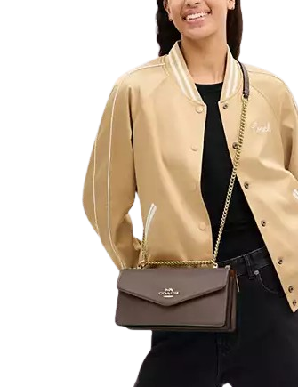 Coach Klare Envelope Crossbody Bag Dark Stone