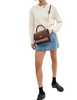 Coach Klare Top Handle Bag In Signature Canvas Tan Brown