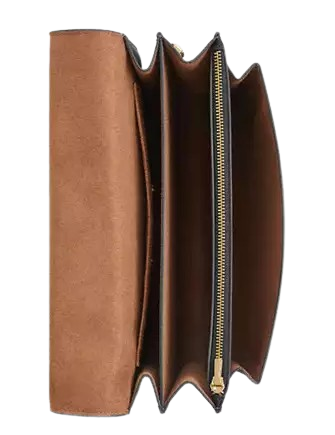 Coach Klare Top Handle Bag In Signature Canvas Walnut Black