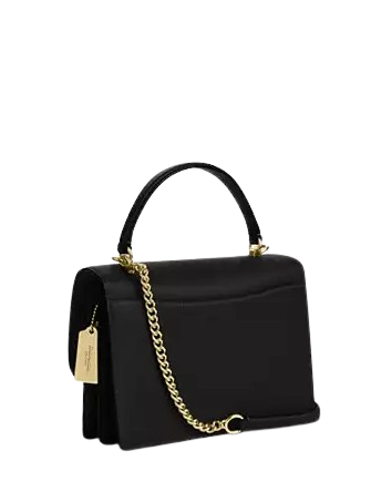 Coach Klare Top Handle Bag In Signature Canvas Walnut Black