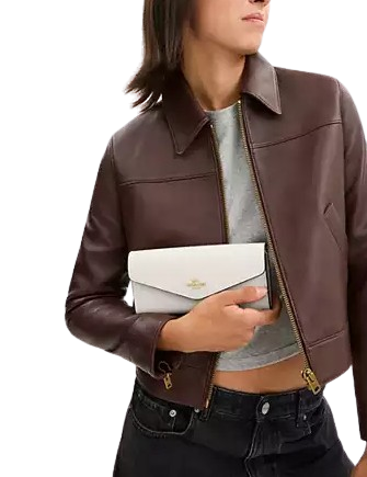 Coach Klare Wallet With Chain Chalk