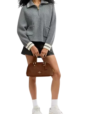 Coach Lara Satchel Bag Warm Brown