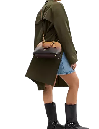 Coach Lara Satchel Bag With Ombre Latte