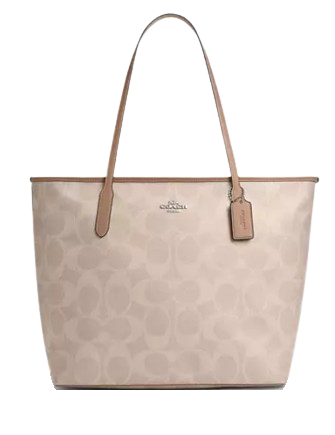 Coach Large City Tote Bag In Maxi Signature Canvas