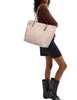 Coach Large City Tote Bag In Maxi Signature Canvas Sand Taupe