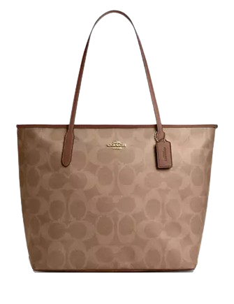 Coach Large City Tote Bag In Maxi Signature Canvas