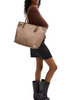 Coach Large City Tote Bag In Maxi Signature Canvas Tan Brown