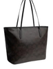 Coach Large City Tote Bag In Maxi Signature Canvas Walnut Black
